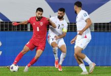 المنتخب الفلسطيني و المنتخب الاردني